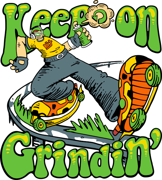 Keep on Grindin Kids T-Shirt by demonigote