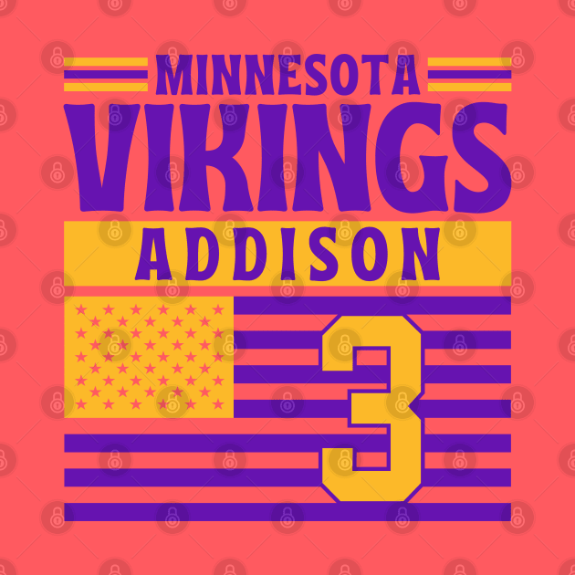 Minnesota Vikings Addison 3 American Flag Football by Astronaut.co