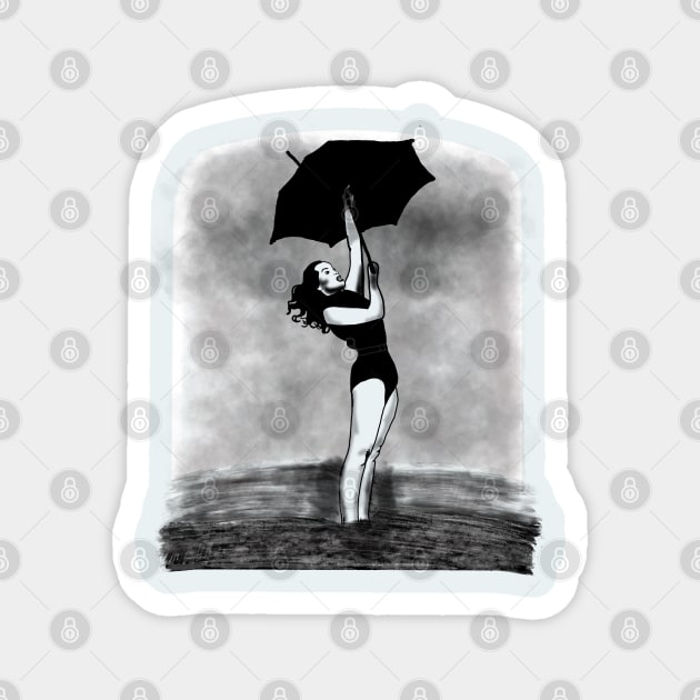 Vampira- Goth Girl Summer Magnet by TL Bugg