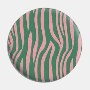 Mint and Pink Zebra Pattern Pin