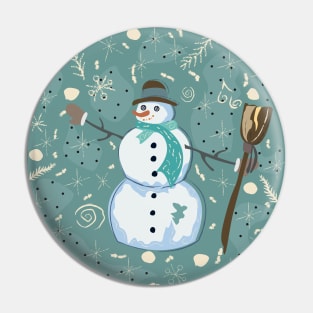 Snowman Pin