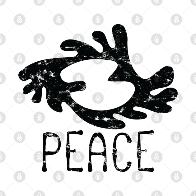 African Ghana Sankofa Adinkra Symbol "Peace" Black. by Vanglorious Joy