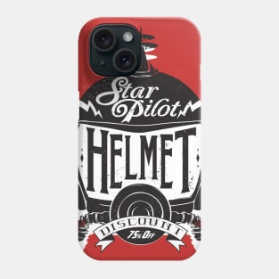 Star Pilot Helmet. Exciting Space Adventure for Movies & Comic fans with Rockets and Phasers. Phone Case