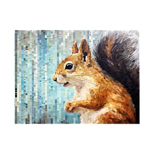 Squirrel Animal Art Decor Paint Mosaic T-Shirt