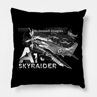 A-1 Skyraider Mcdonnel Douglas Vintage plane Pillow