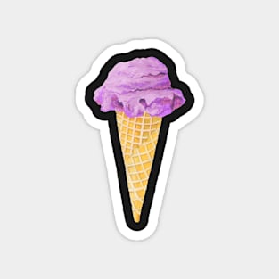 Watercolor icecream cone, watercolor, ice cream, cone, dessert Magnet