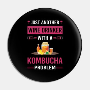 Wine Drinker Kombucha Booch Pin