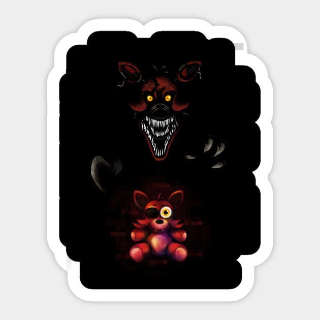 Five Nights at Freddy's - FNAF 4 - Nightmare Foxy - Fredbear - Sticker