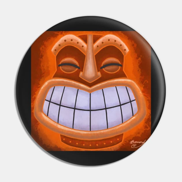 Big Mouth Tiki! (Fire Orange) Pin by ErinKantBarnard