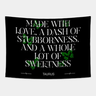 Taurus Coquette Butterfly Quote Zodiac Sign Astrology Birthday Tapestry