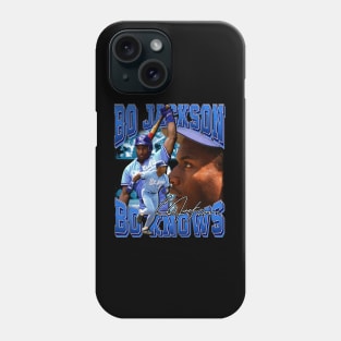 Bo Jackson Bo Knows Signature Vintage Legend Baseball Football Bootleg Rap Graphic Style Phone Case