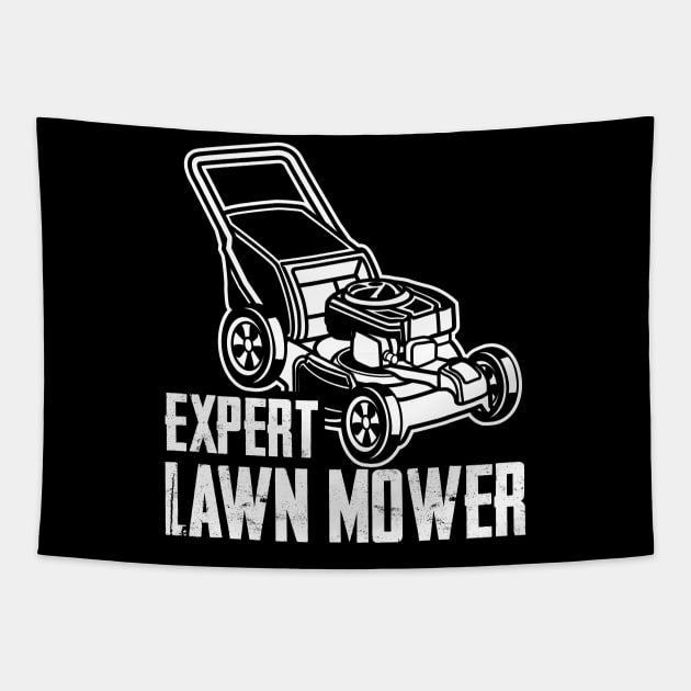 Expert Lawn Mower - Grass Cutting Mowing Tapestry by ScottsRed