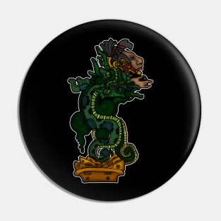 Mayan Serpent God Pin