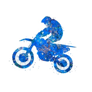 Motocross dirt bike blue art T-Shirt