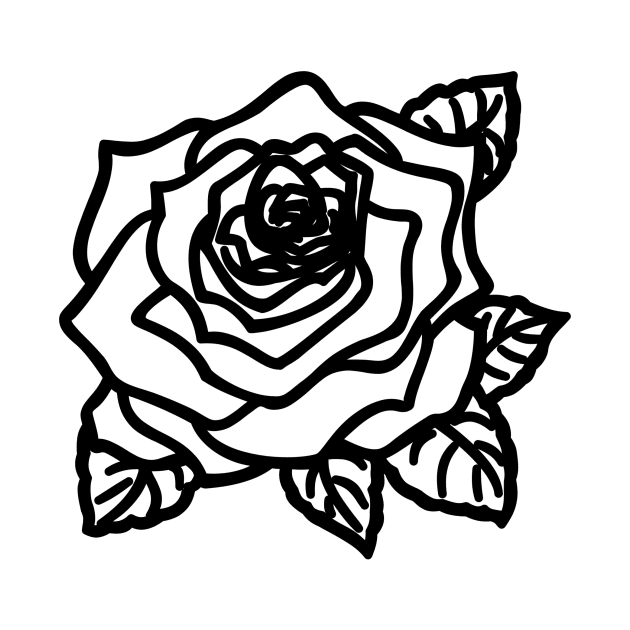 Midnight Bloom - Black Rose Blossom by Salaar Design Hub