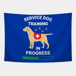 Yellow Lab Service Dog in Training Tapestry