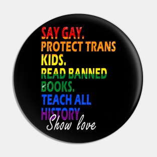 say gay protect trans kids read books Pin