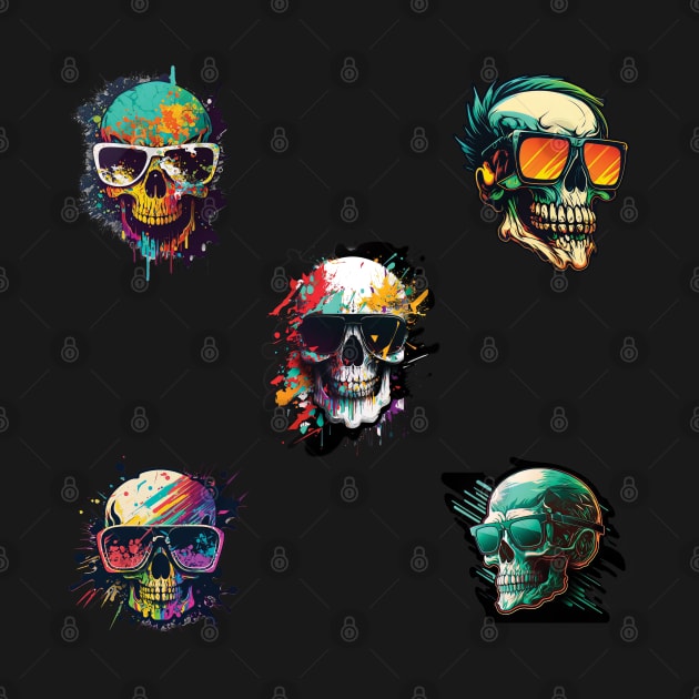 Sunny Skull Sticker Pack 1 by Focused Instability