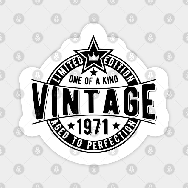 50th birthday gift idea vintage limited edition retro Magnet by The Arty Apples