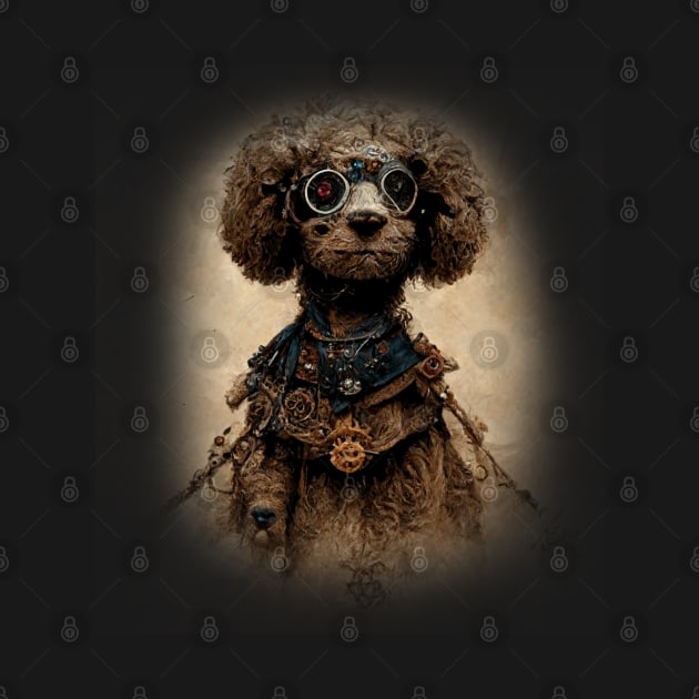 Poodle Surreal Steampunk Artwork, Dog Lover by maxdax