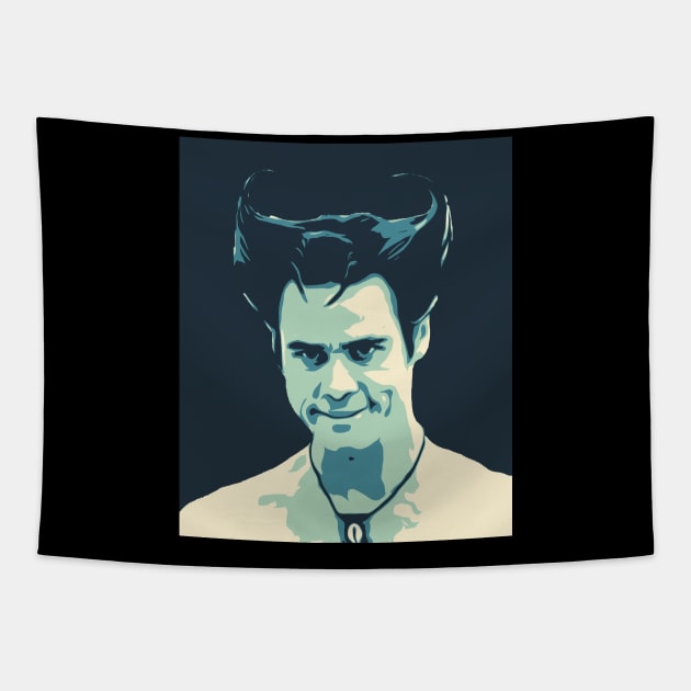 Jim Carrey Devil Hairs Tapestry by OFFblack