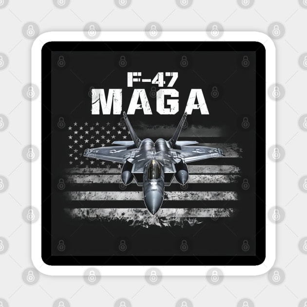 F47 Fighter Jet F-47 Jet Fighter Aircraft Magnet by Creatifly Graphic Tees