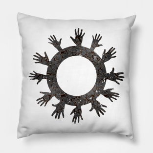 Hands In A Circle Pillow