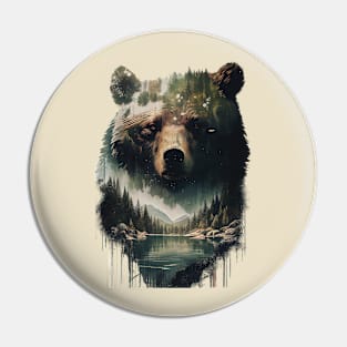 Forest bear Pin