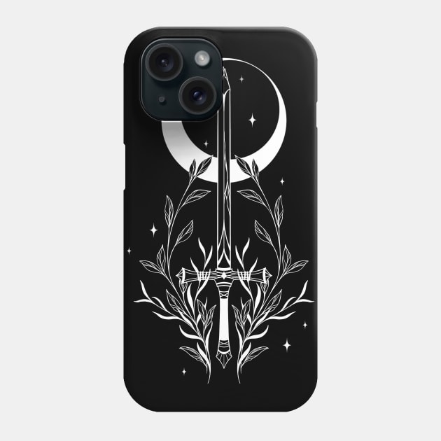 Crescent Sword Phone Case by Cosmic Queers