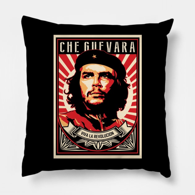 Che Guevara Viva La Revolucion Pillow by monolusi