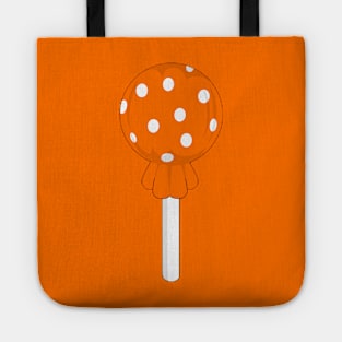 Orange polka dot lollipop Tote