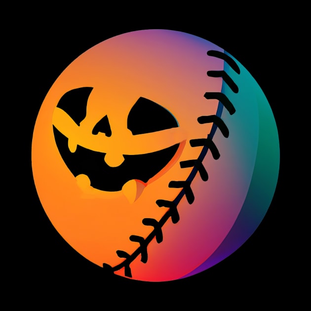 Halloween Baseball Retro Colorful by BetterManufaktur