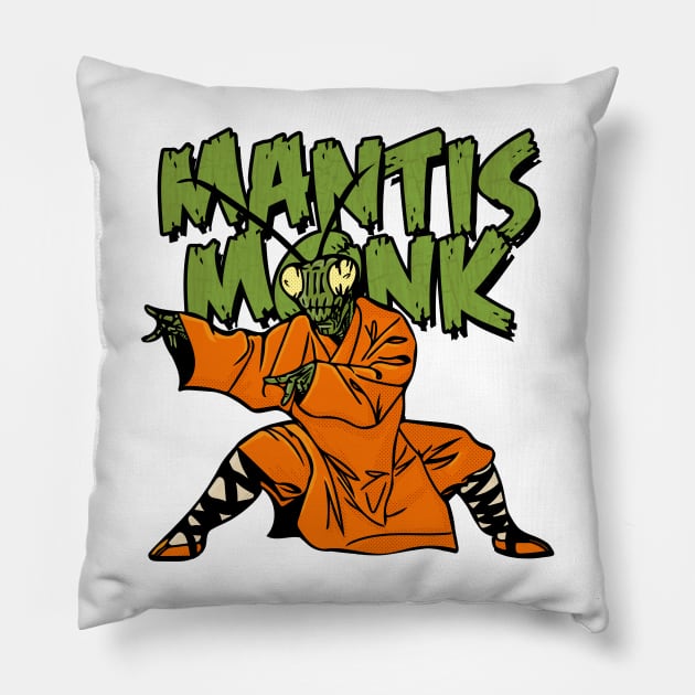 Mantis Monk Pillow by Doc Multiverse Designs