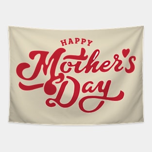 Red Mother's Day Typography Tapestry