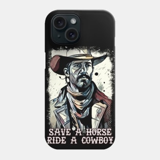 Save a Horse Ride a Cowboy Funny Western Sayings Phone Case