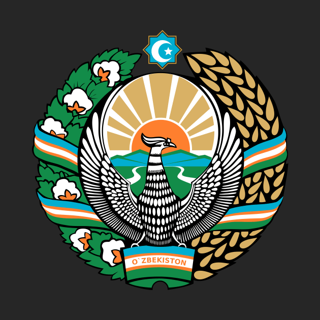 Coat of arms of Uzbekistan (latin version) by Flags of the World