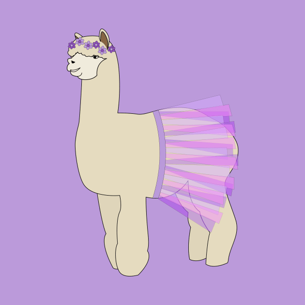 Ballerina Alpaca with Tutu Digital Art | illusima by illusima