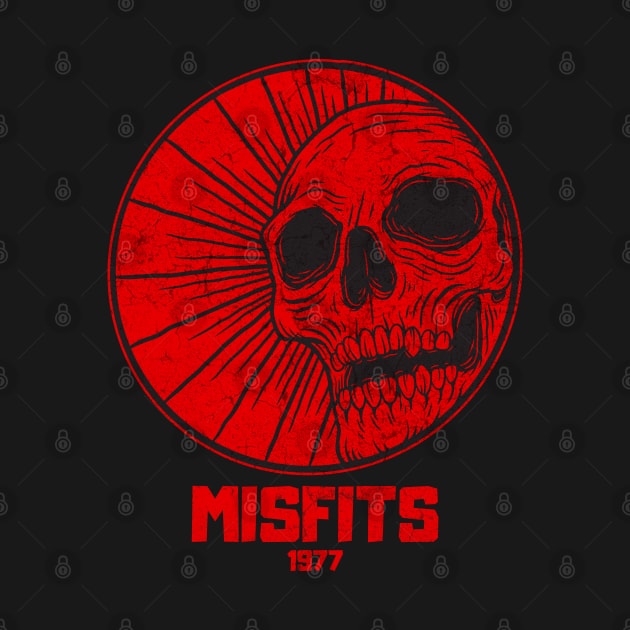 skull red misfits vintage vibes by lord cobra