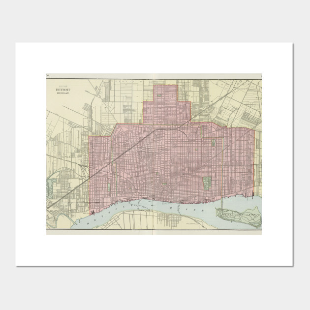 Vintage Map Of Detroit Michigan 1901 Detroit Map Posters And Art Prints Teepublic