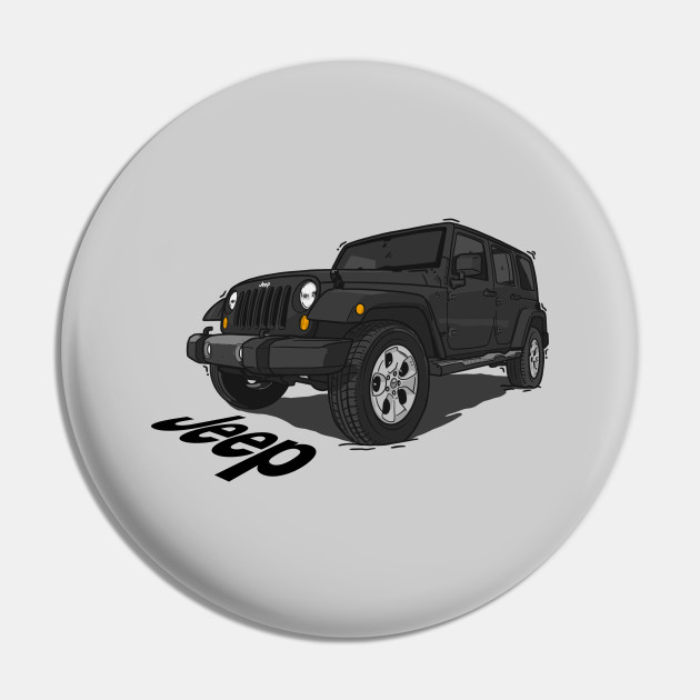 Jeep Wrangler - Black - Jeep Wrangler - Pin | TeePublic Jeep Wrangler - Black - Jeep Wrangler - Pin | TeePublic