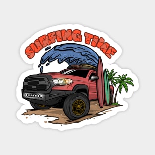 4Runner Toyota Surfing Time Holiday - Pink Magnet