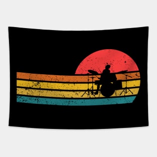 Drummer Retro Style Drum Player Tapestry