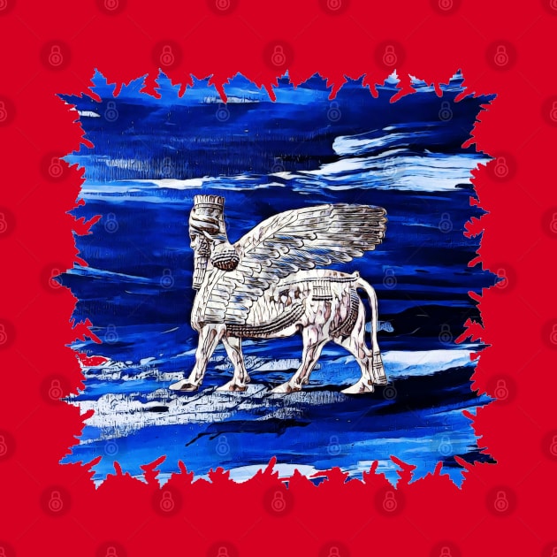 Assyrian Winged Bull ( Lamassu ) by doniainart