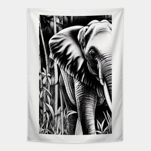 Elephant in the jungle Tapestry