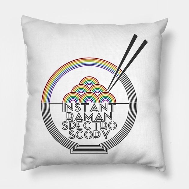 Instant Raman (Ramen noodles) Spectroscopy - Funny Science Pillow by StopperSaysDsgn