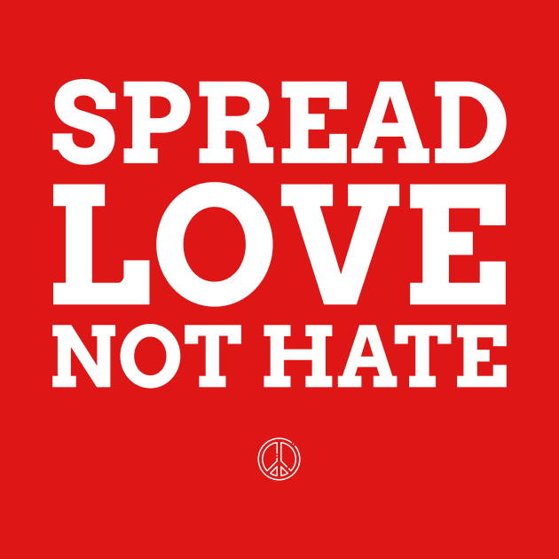 Retro Hippie Love Not Hate Typography Design by New East 