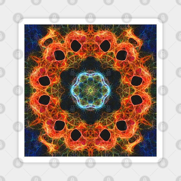 Abstract fiery barnacles Magnet by hereswendy
