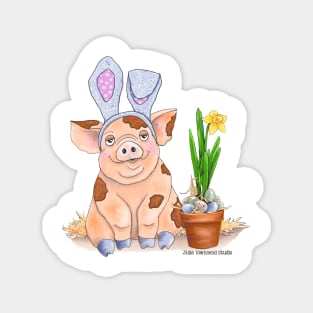 Purdy the Spring Pig Magnet