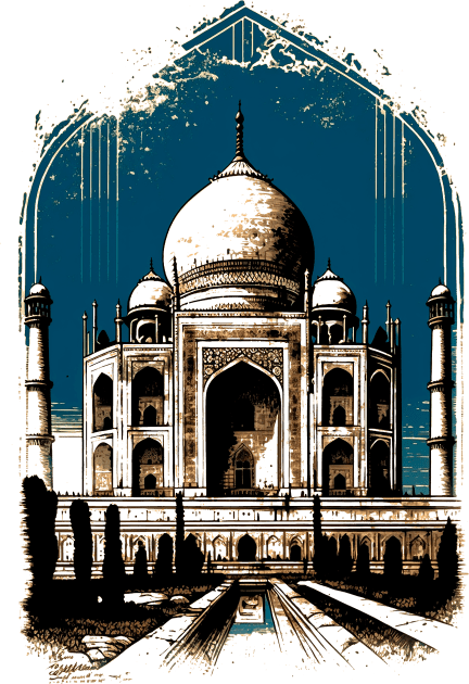 Taj Mahal Kids T-Shirt by alvalferca