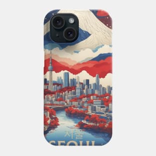 Seoul South Korea Starry Night Travel Tourism Retro Vintage Phone Case